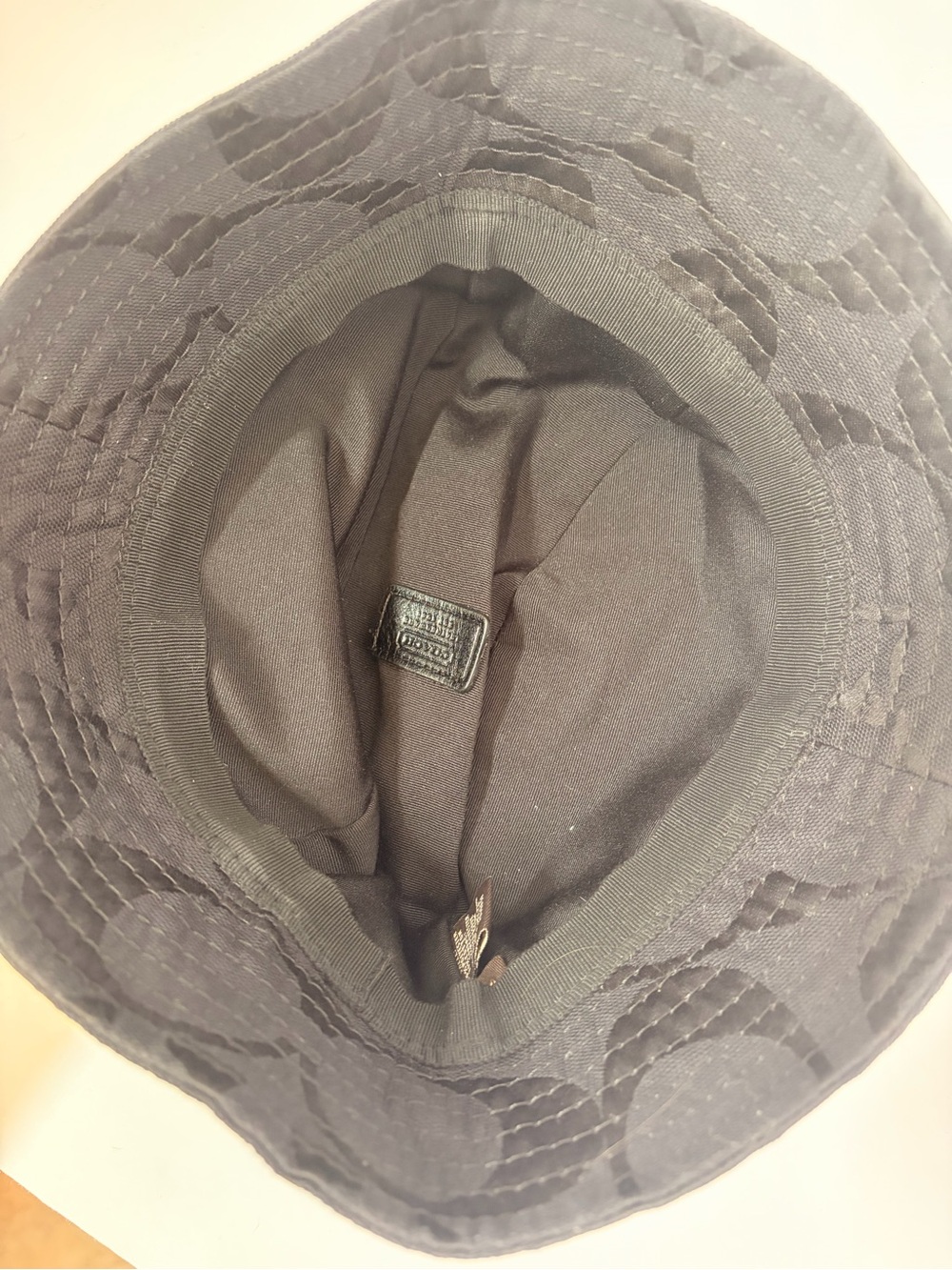 Coach Black Signature Jacquard Bucket Hat with Buckle Band Accent - Picture 5 of 6